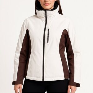 Spyder Women's White and Brown Ski Jacket